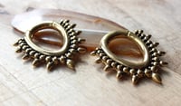Image 4 of Ear Weights - Ornate Drop Ear Weights - Gold/Silver - Stainless Steel