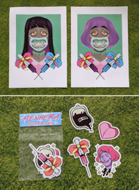 Menhera Prints and Stickers