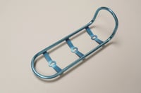 Image 1 of Cage de fourche titane / Finition poli + anodisation ice blue