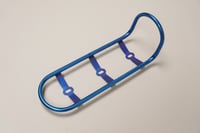 Image 1 of Cage de fourche titane / Finition poli + anodisation bleu