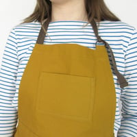 Image 5 of Gardening Apron with Harvesting Skirt Feature, Secateurs & Phone Pockets, Large Pouch Pocket. Ochre