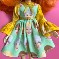 Image 2 of Golden Girls Glitter Collar Dress for Blythe / Mint Green