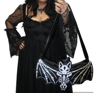 Image 2 of skeleton bat purse 