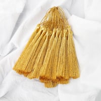 50 Pieces Tassels in Golden Color Thread Polyester Silk Tassel DIY Crafts Making Supplies