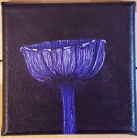 Image 3 of Mushrooms Original Canvas Painting - Blue or Purple