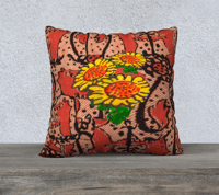 Image 2 of Queen of Wands 22" Luxury Velveteen Pillow cover