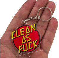 Image 2 of CLEAN AS FUCK KEY RING