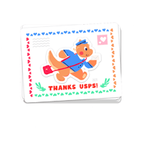 Image 1 of Thanks USPS! dragonite kiss-cut sticker