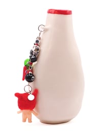 Image 2 of Spicy Kewpie vase with charms by butterbbshop
