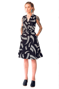 Image 1 of Confetti Sleeveless Wrap Dress
