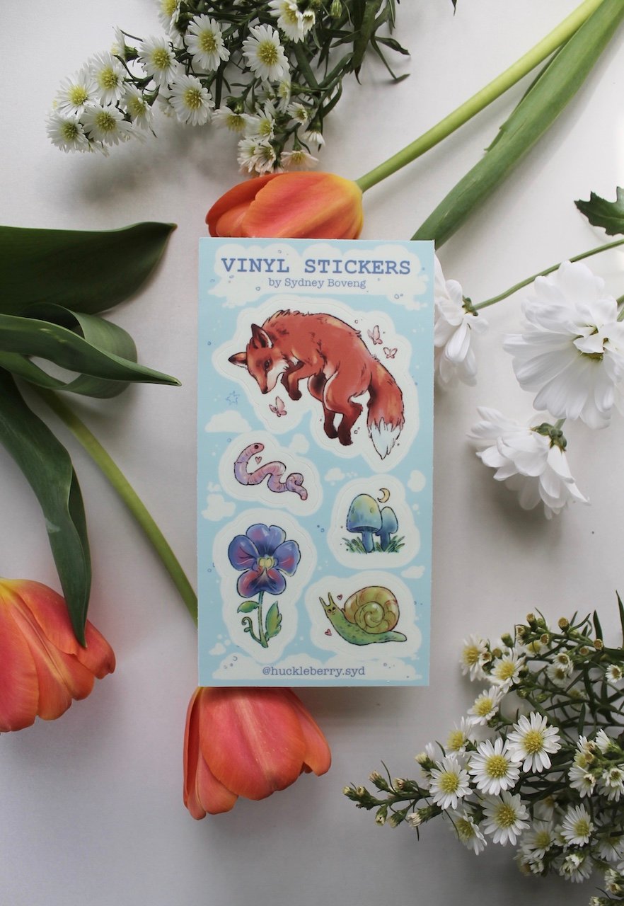 Image of Sweet Creatures Vinyl Sticker Sheet