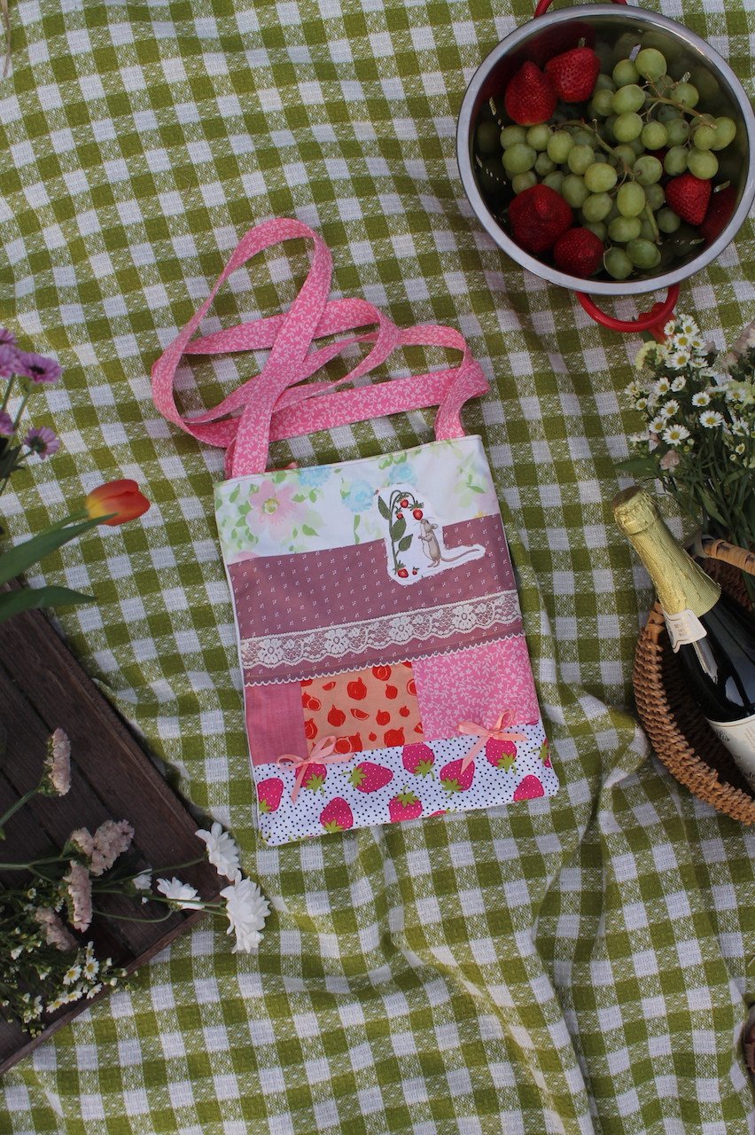 Image of Pink Kitty Patchwork Tote