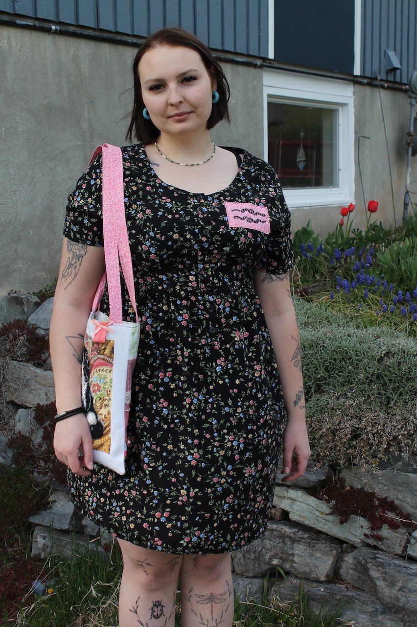 Image of Pink Kitty Patchwork Tote