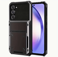 Image 2 of Large Capacity Card Slot Shockproof Heavy Hard Phone Case for Samsung