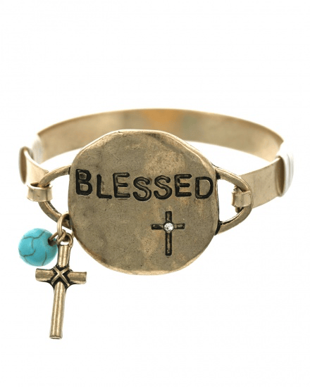 Image of CASTING METAL CHARM CUFF BRACELET