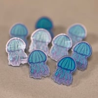 Image 1 of (Pin) Blue jellyfish pins