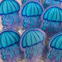 Image 2 of (Pin) Blue jellyfish pins