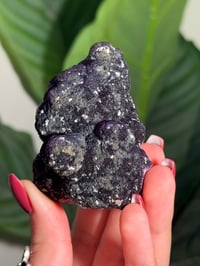 Image 3 of SELF STANDING GRAPE DISCO BALL FLUORITE -CHINA-