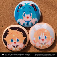 Image 1 of [UPDATED] squishy synthesizer plush badges