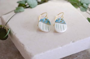 Image of Pebble Blue Lustre Earrings