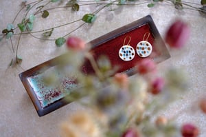 Image of Round Patch Lustre Earring