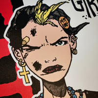 Image 4 of TANK GIRL/DEADLINE REPLICA 1989 DOOR POSTER (5ft.) COLOUR VERSION - plus bonus mini poster