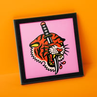 Image 1 of Tiger Sword Square Art Print