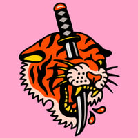 Image 2 of Tiger Sword Square Art Print