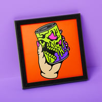 Image 1 of Slime Skull Can Square Art Print