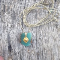 Image 2 of Chrysoprase Gold Amulet