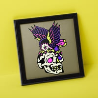 Image 1 of Eagle Skull Square Art Print