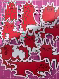 Image 1 of spiky cats sticker set