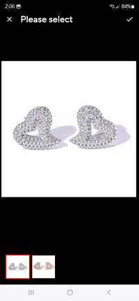 Image 5 of Heart Pave Earrings 