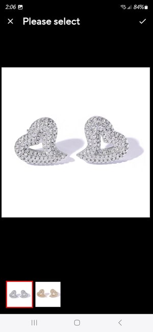 Image of Heart Pave Earrings 