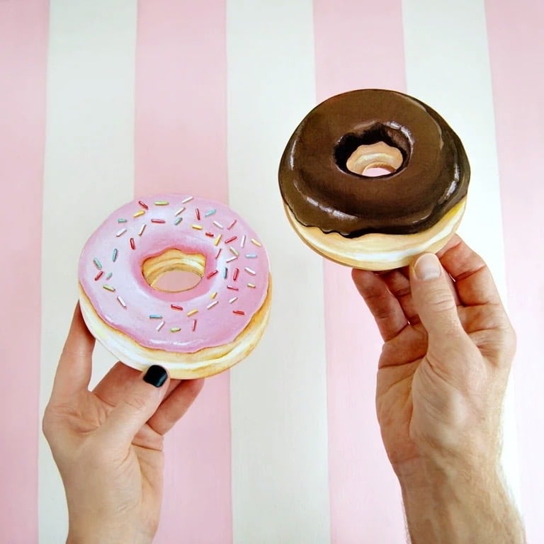 Image of Donut Plaques (your choice of pink or chocolate)
