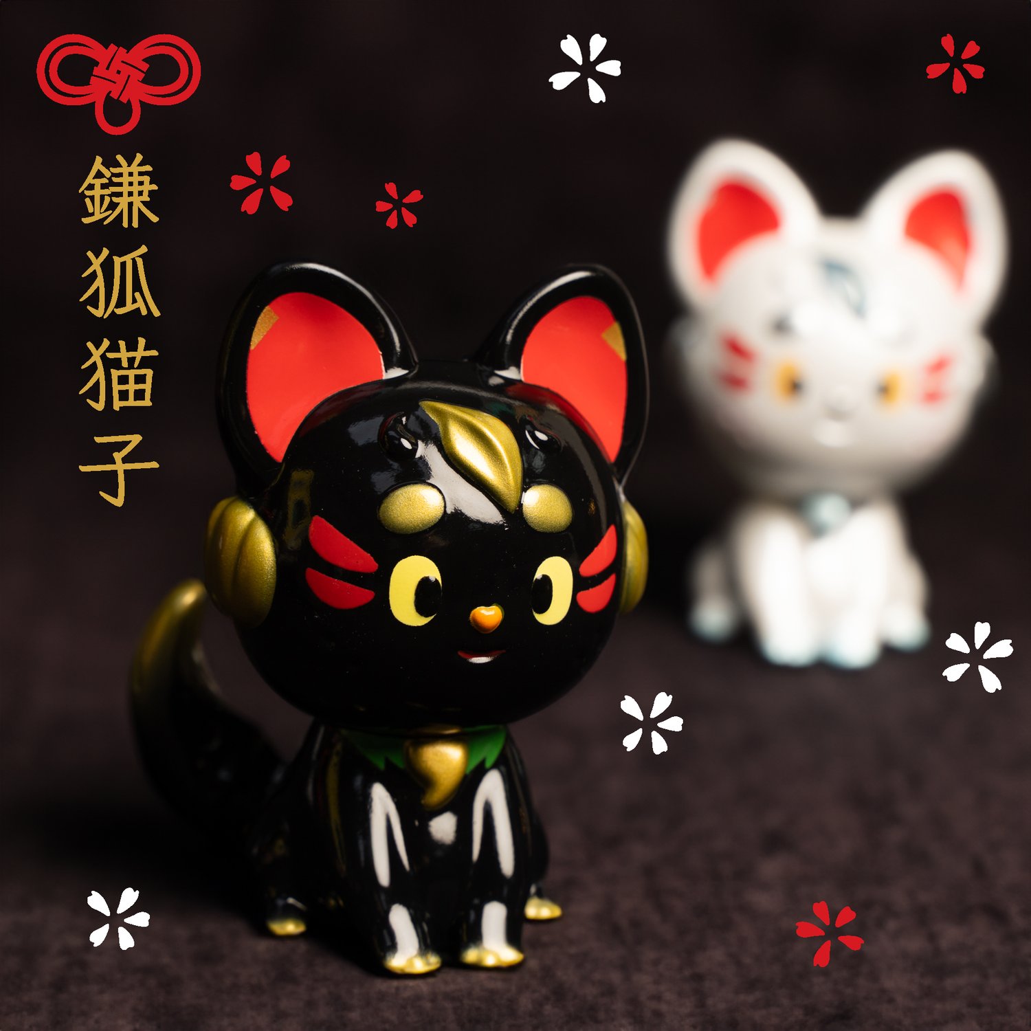 Image of CHUBBY OJISAN x KAMA KITSUNE (BLACK VARIANT)