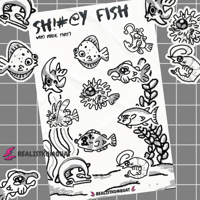 Image 1 of Sh!#@y Fish Sticker Sheet