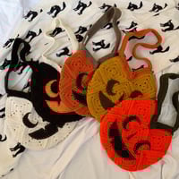 Image 2 of PRE-ORDER Jack-O-Lantern Crochet Sak Bag
