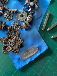 Image 10 of 🎀 ANGEL CAPSULE 🎀 UNIQUE PIECE 🎀 HANDMADE UPCYCLED BLUE SATIN BELT OR NECKLACE
