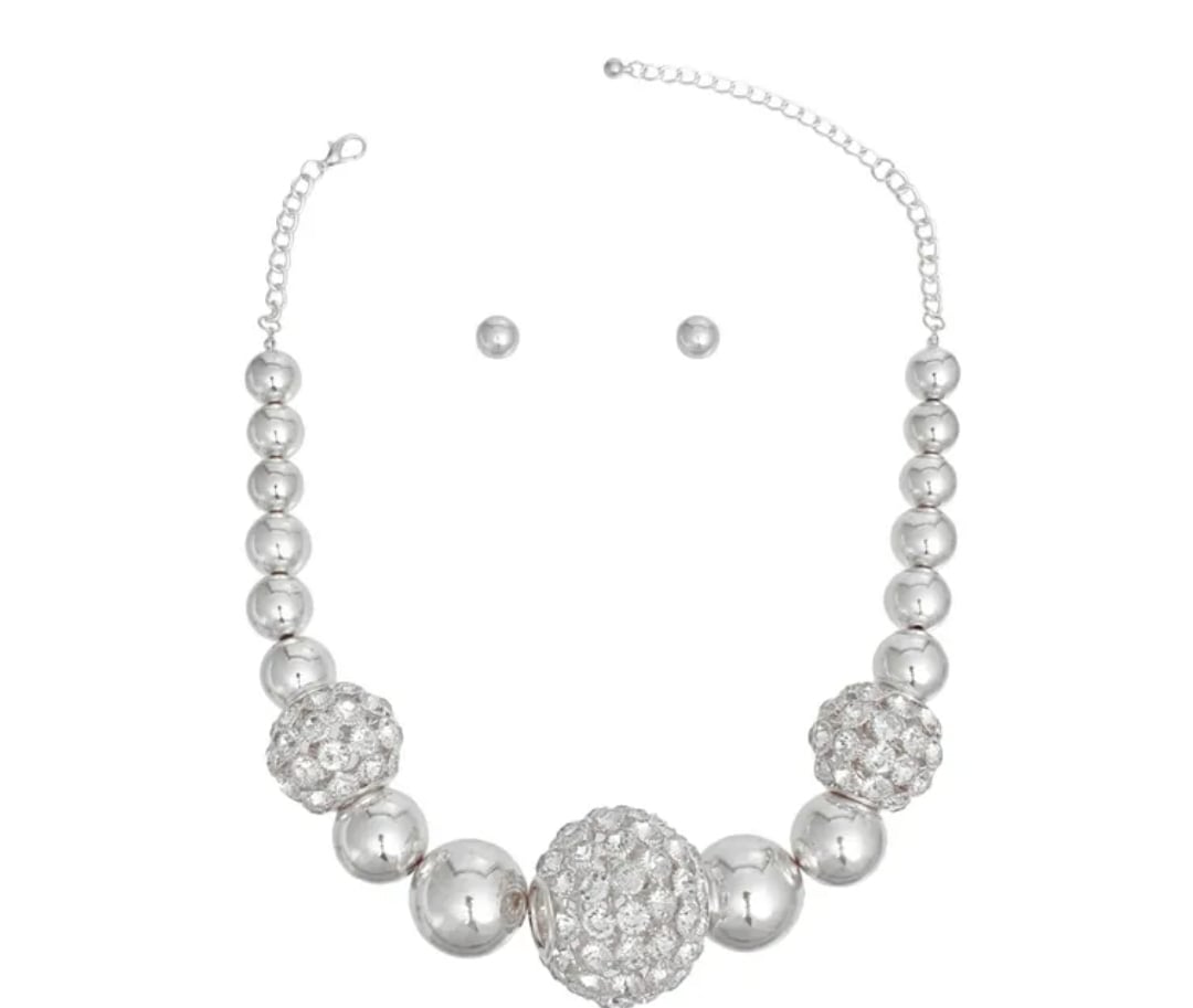 Image of Jumbo Rhinestone necklace