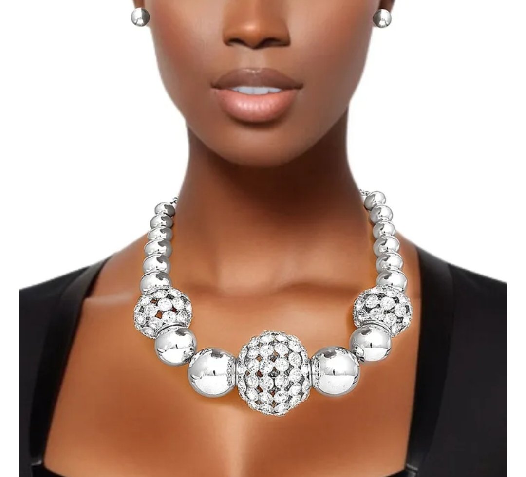 Image of Jumbo Rhinestone necklace