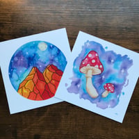 Image 2 of Space Mushies Print