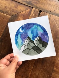 Image 2 of Grey Mountains Circle Print