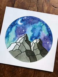 Image 3 of Grey Mountains Circle Print