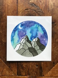 Image 1 of Grey Mountains Circle Print