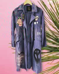 Image 2 of Love is my Religion ¥ unisex ¥ upCyclinG viLLaGe punK¥IbiZa ¥TrenChcoaT¥ festival