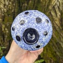 Blue Splatter Mushroom Pipe