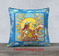 Image 1 of Queen of Swords 22" Luxury Velveteen Pillow Cover