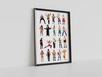 WWE WWF WCW Wrestling Legends - Pennodraws Art Print