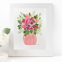 Image 3 of Pink bouquet- original artwork 